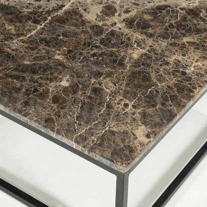 Salontafel Rico zwart ijzer, detail van het materiaal