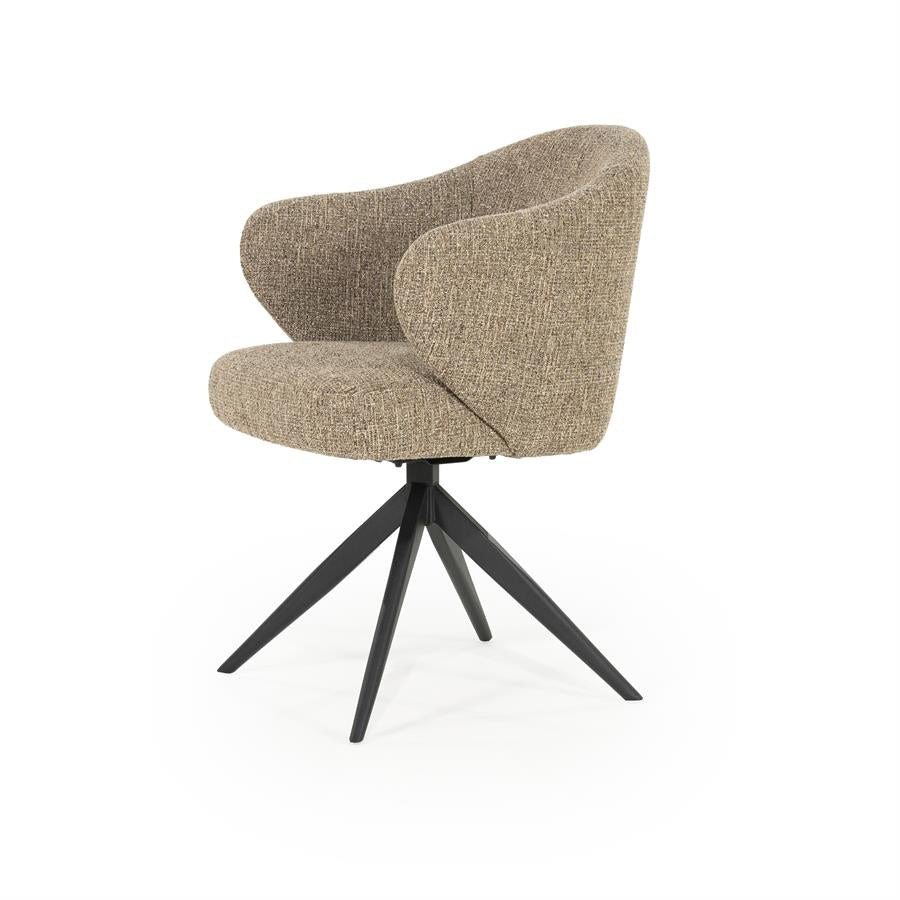 Eetkamerstoel Connor | Bruin Stof