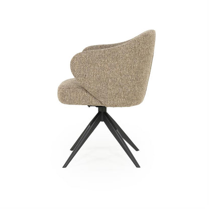 Eetkamerstoel Connor | Bruin Stof