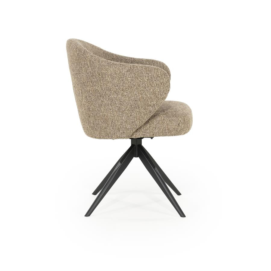 Eetkamerstoel Connor | Bruin Stof