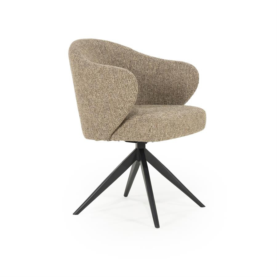 Eetkamerstoel Connor | Bruin Stof