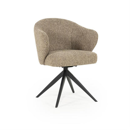 Eetkamerstoel Connor | Bruin Stof