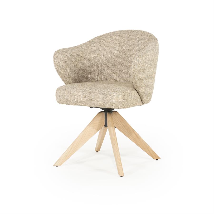 Eetkamerstoel Connor | Taupe Stof