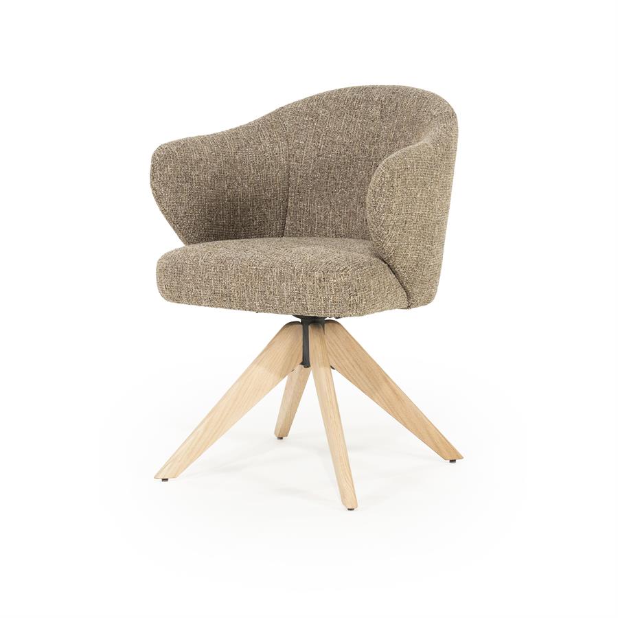 Eetkamerstoel Connor | Bruin Stof