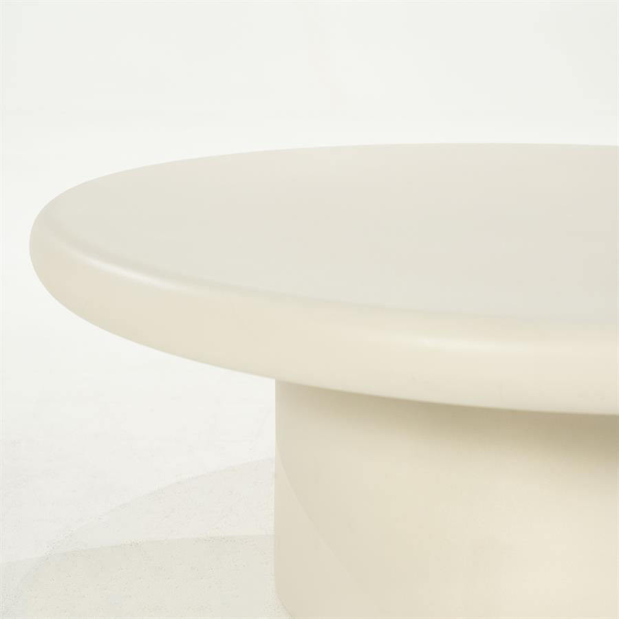 Salontafel Jade zand magnesium oxide, detail van het materiaal
