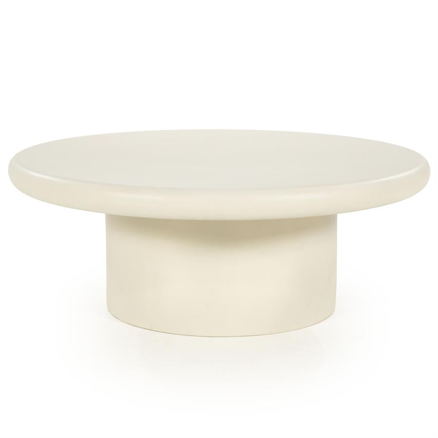 Salontafel Jade zand magnesium oxide, vooraanzicht op witte achtergrond