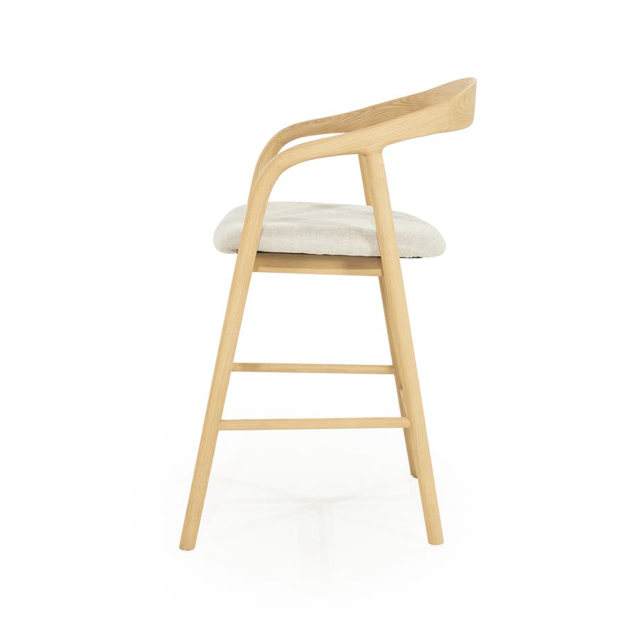 Barkruk Rayven | Naturel Essenhout | Laag