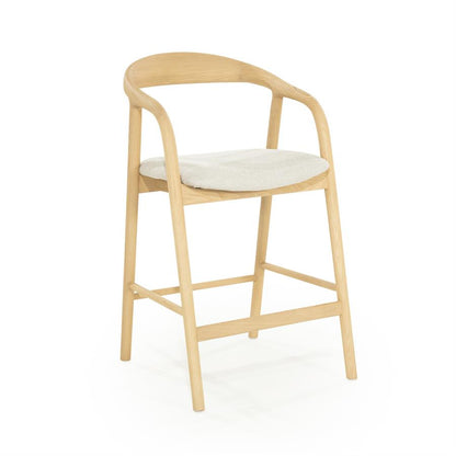 Barkruk Rayven | Naturel Essenhout | Laag