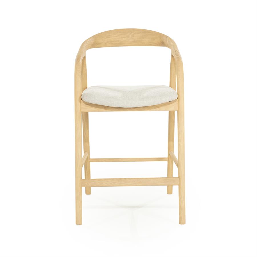 Barkruk Rayven | Naturel Essenhout | Laag