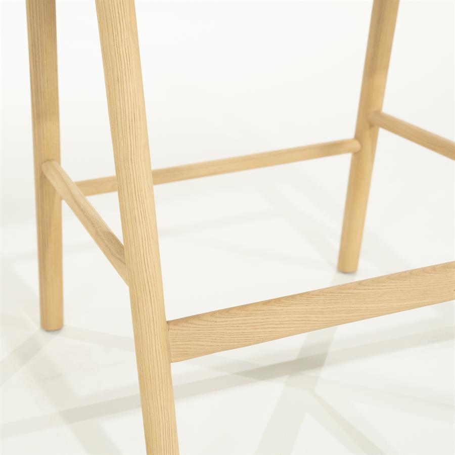 Barkruk Rayven | Naturel Essenhout | Laag