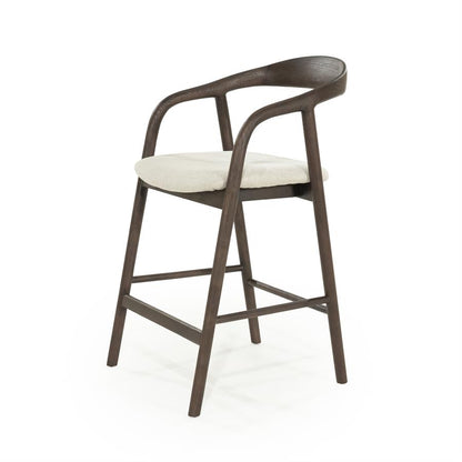 Barkruk Rayven | Donkerbruin Essenhout | Laag