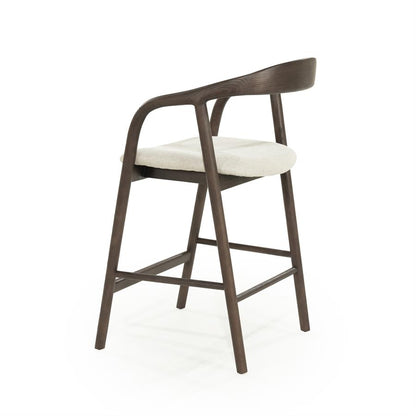 Barkruk Rayven | Donkerbruin Essenhout | Laag