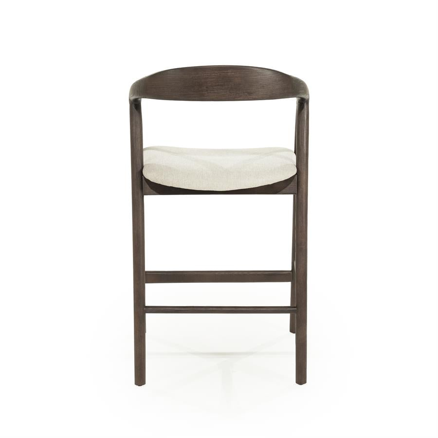 Barkruk Rayven | Donkerbruin Essenhout | Laag