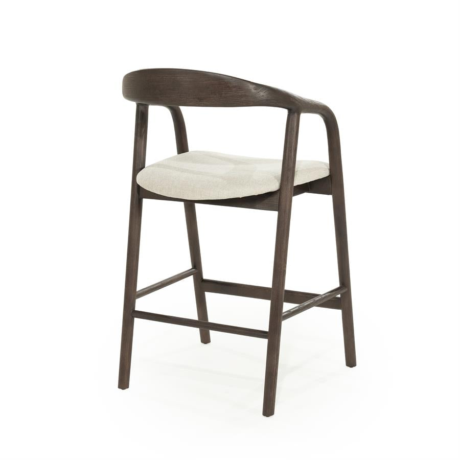 Barkruk Rayven | Donkerbruin Essenhout | Laag