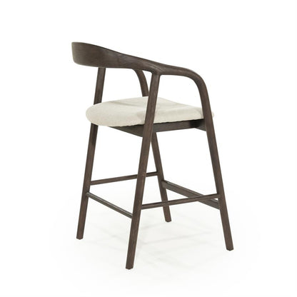 Barkruk Rayven | Donkerbruin Essenhout | Laag