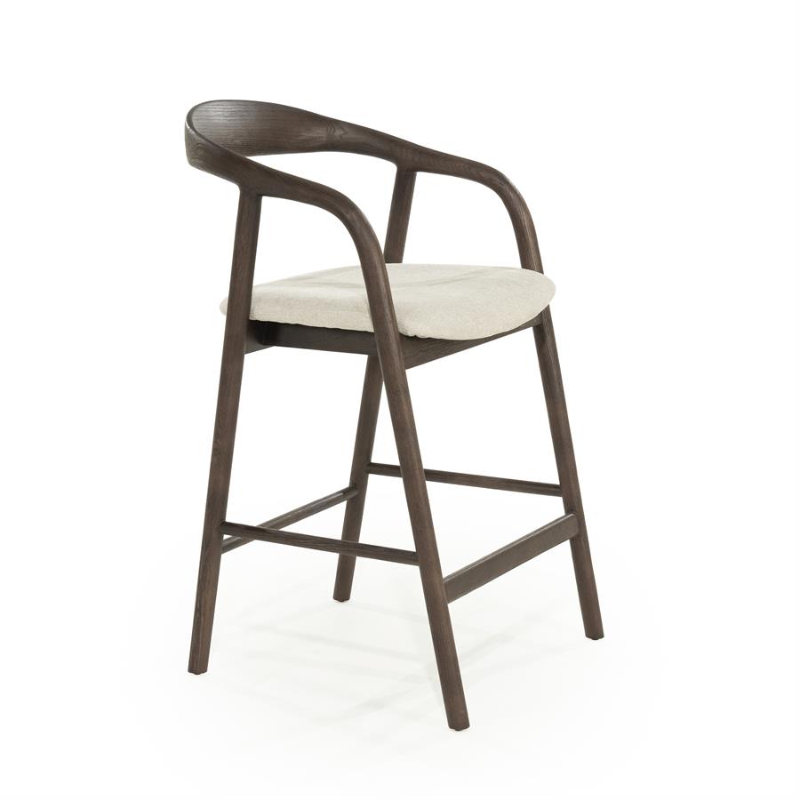 Barkruk Rayven | Donkerbruin Essenhout | Laag