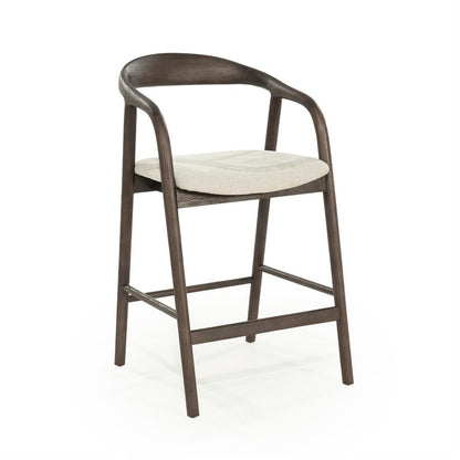 Barkruk Rayven | Donkerbruin Essenhout | Laag