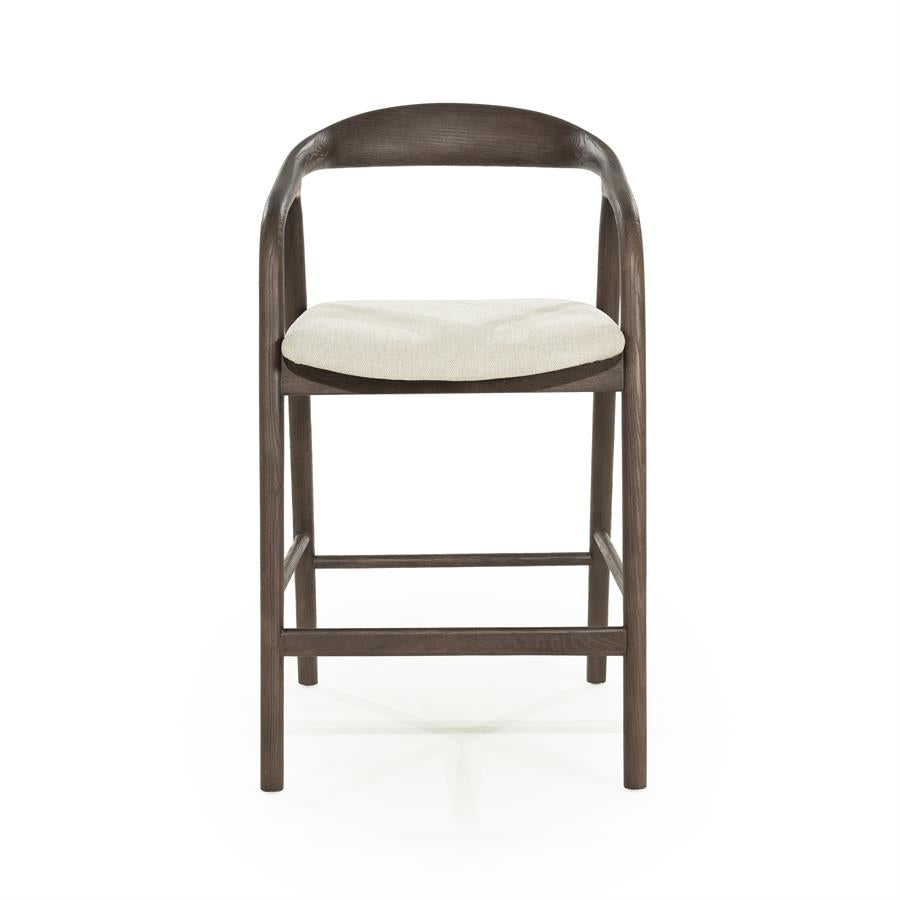 Barkruk Rayven | Donkerbruin Essenhout | Laag