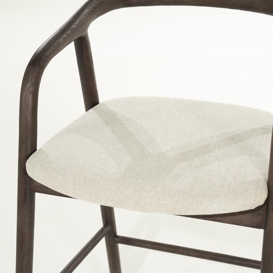 Barkruk Rayven | Donkerbruin Essenhout | Laag