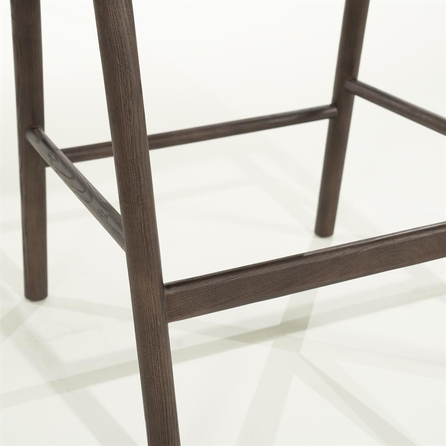 Barkruk Rayven | Donkerbruin Essenhout | Laag