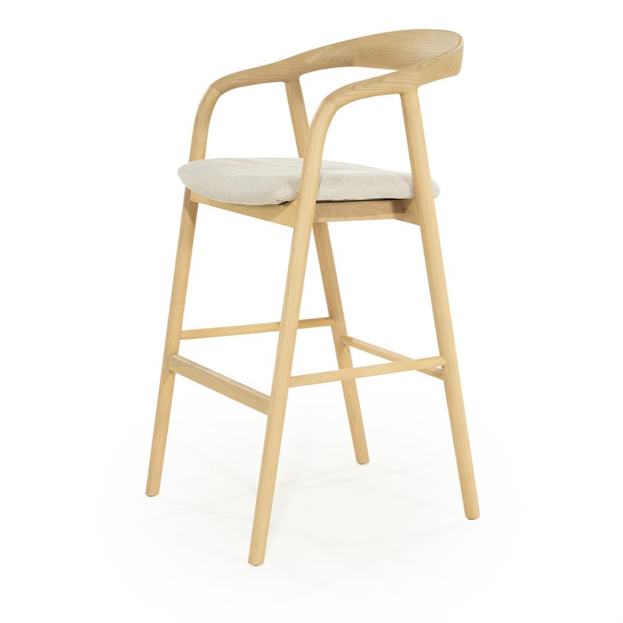 Barkruk Rayven | Naturel Essenhout | Hoog