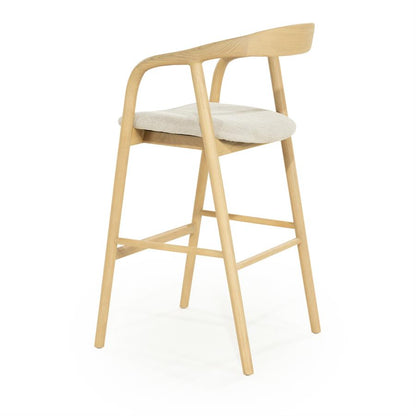 Barkruk Rayven | Naturel Essenhout | Hoog