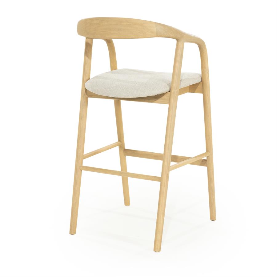 Barkruk Rayven | Naturel Essenhout | Hoog