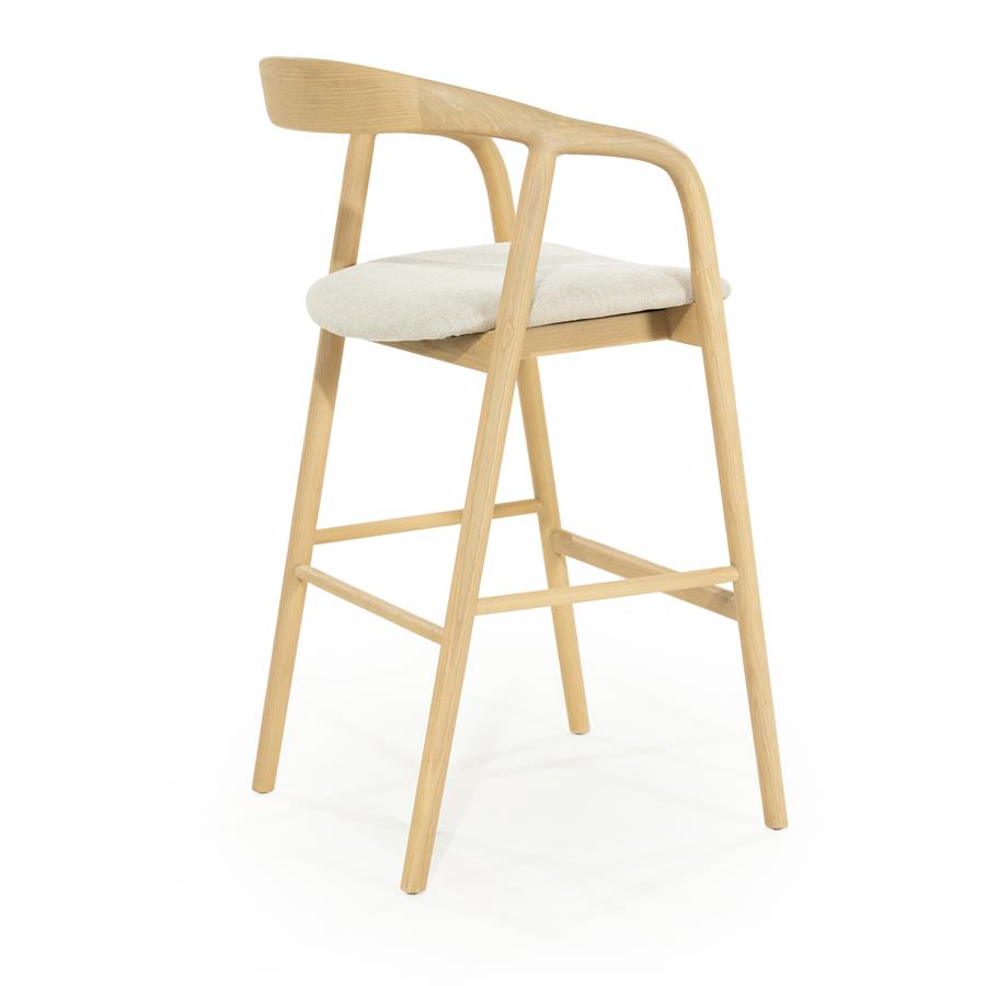 Barkruk Rayven | Naturel Essenhout | Hoog