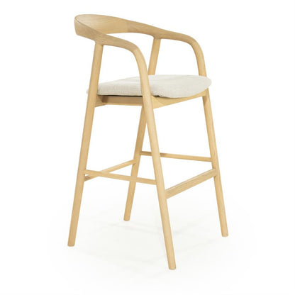 Barkruk Rayven | Naturel Essenhout | Hoog