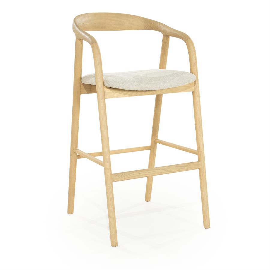 Barkruk Rayven | Naturel Essenhout | Hoog