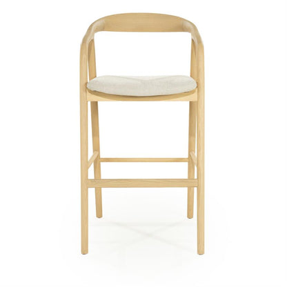 Barkruk Rayven | Naturel Essenhout | Hoog