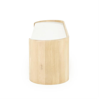 Tv-meubel Don | Bruin Eiken hout en marmer — Detail