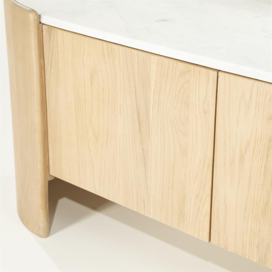 Tv-meubel Don | Bruin Eiken hout en marmer