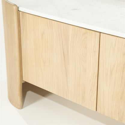 Tv-meubel Don | Bruin Eiken hout en marmer
