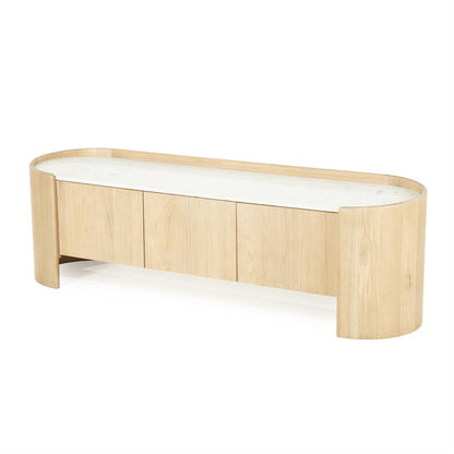 Tv-meubel Don | Bruin Eiken hout en marmer