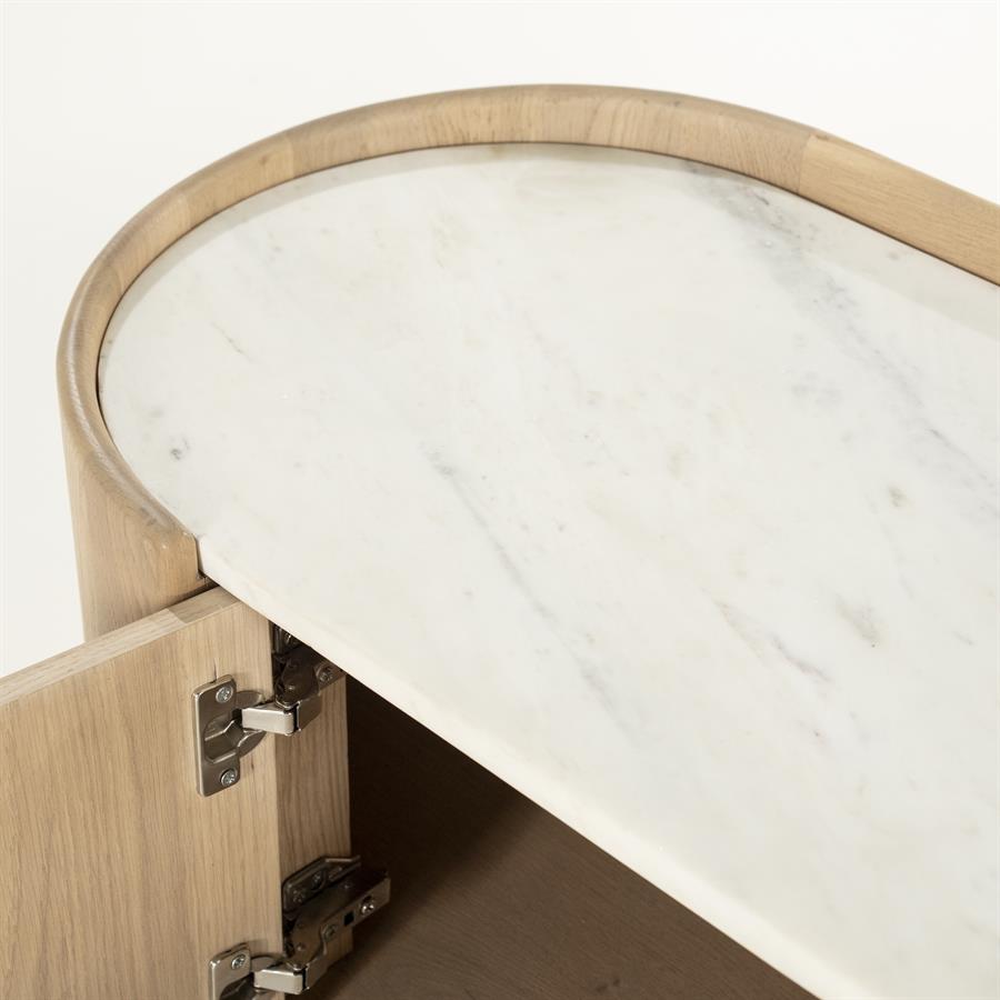 Tv-meubel Don | Bruin Eiken hout en marmer