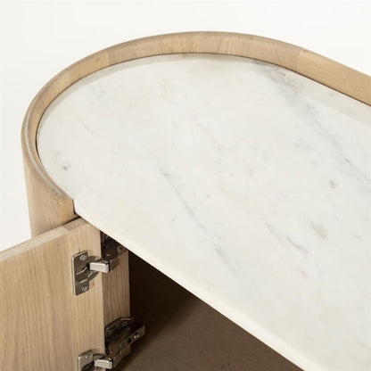 Tv-meubel Don | Bruin Eiken hout en marmer