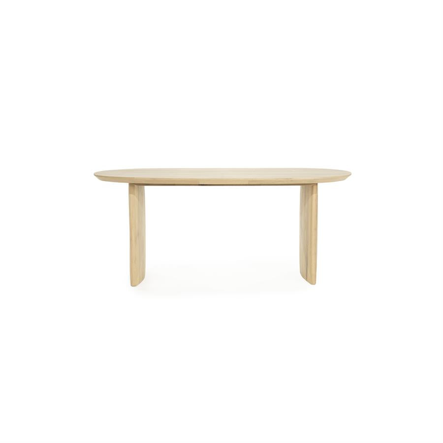 Eettafel Dex | Naturel Eikenhout — Vooraanzicht - witfoto