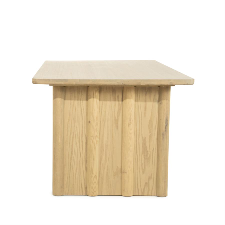 Eettafel Jake | Naturel Eikenhout — Achteraanzicht - witfoto