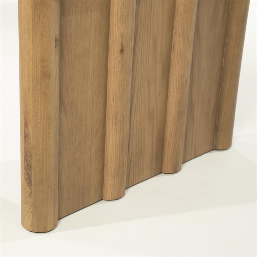 Eettafel Jake | Bruin Eikenhout — Achteraanzicht - witfoto