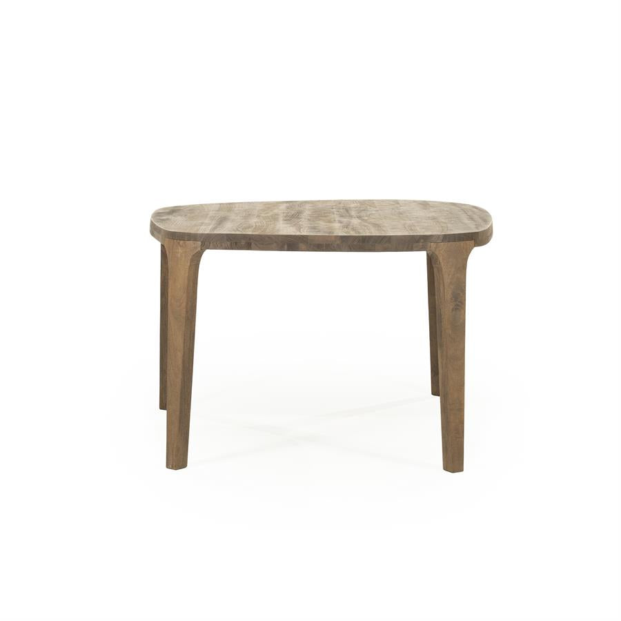 Eettafel Taylor | Bruin Mangohout — Zijaanzicht - witfoto