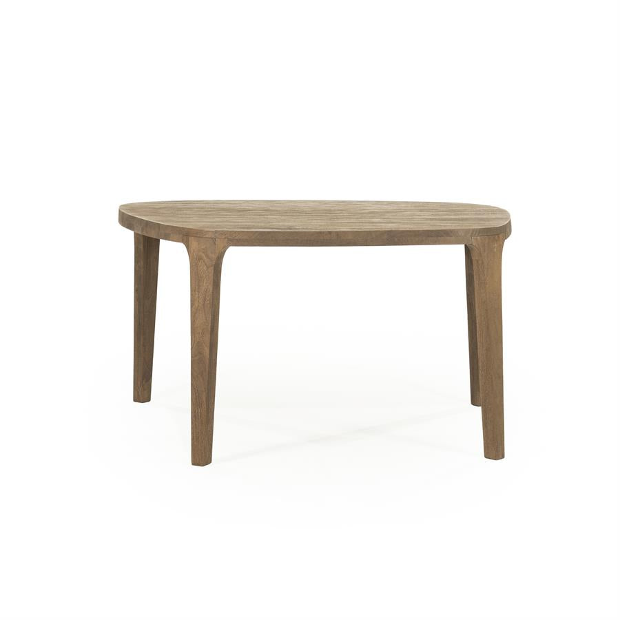 Eettafel Taylor | Bruin Mangohout — Zijaanzicht - witfoto