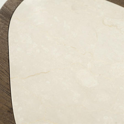 Bijzettafel Fred | Bruin Mango hout & Botticino marmer