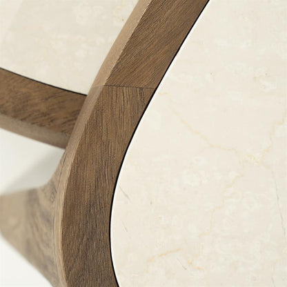 Fred | Bruin Mango hout & Botticino marmer