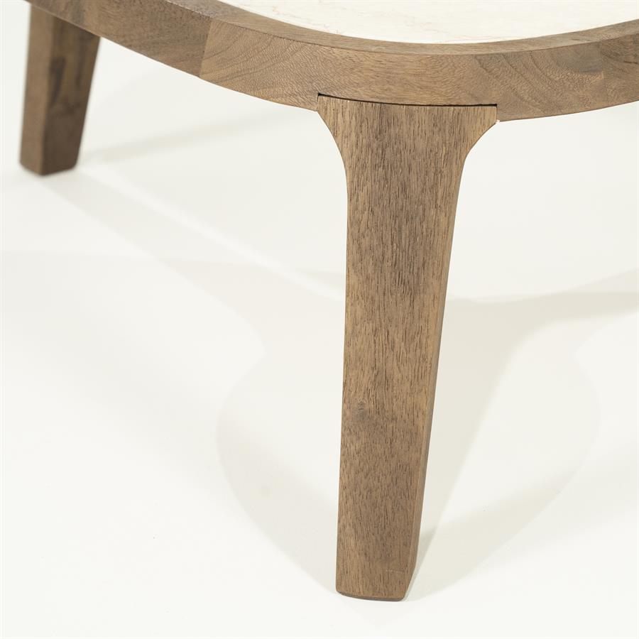 Fred | Bruin Mango hout & Botticino marmer