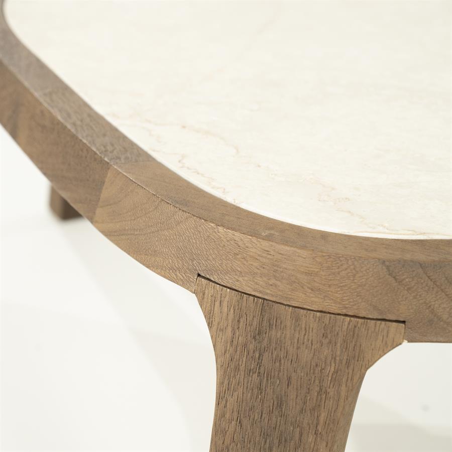 Fred | Bruin Mango hout & Botticino marmer