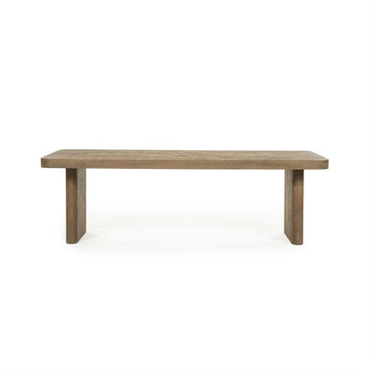Eettafel Edward bruin mango hout & mango fineer, vooraanzicht op witte achtergrond
