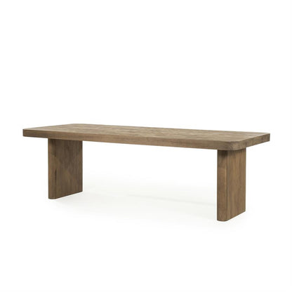 Eettafel Edward | Bruin Mango hout & mango fineer — Zijaanzicht - witfoto