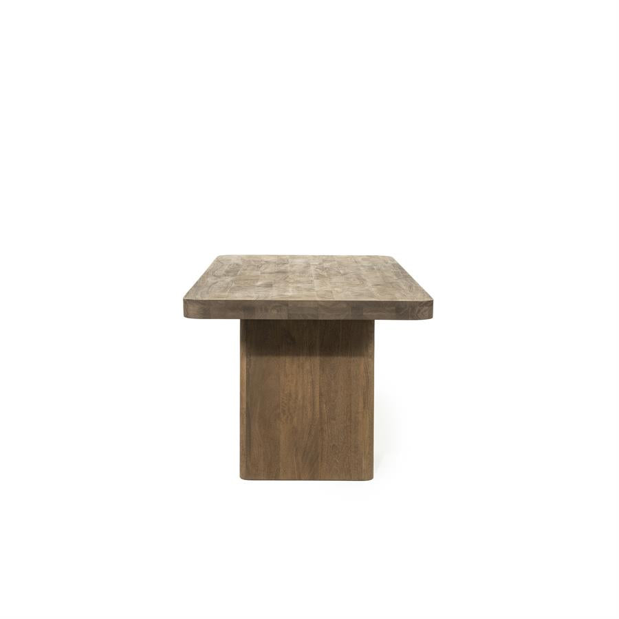 Eettafel Edward | Bruin Mango hout & mango fineer — Vooraanzicht - witfoto