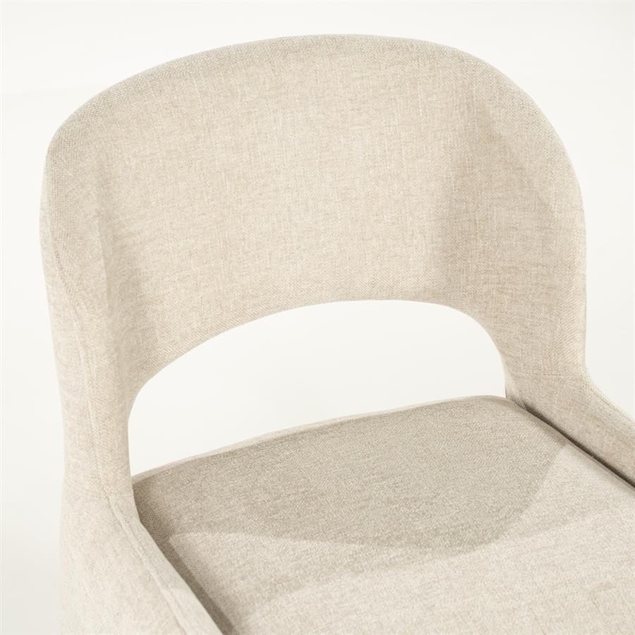 Eetkamerstoel Odette beige stof